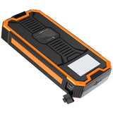 Lippa 20000mAh Solcelle Powerbank - PD 18W - Sort