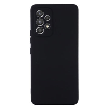 Samsung Galaxy A33 5G Liquid Silikone Cover med Strop - Sort