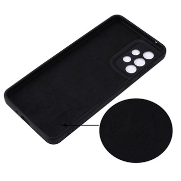 Samsung Galaxy A33 5G Liquid Silikone Cover med Strop - Sort