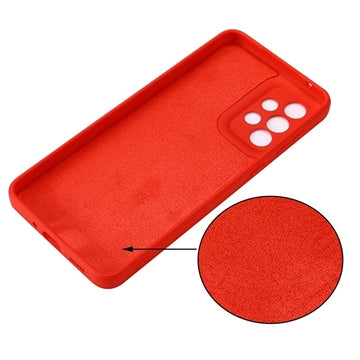 Samsung Galaxy A33 5G Liquid Silikone Cover med Strop - Rød