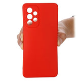Samsung Galaxy A33 5G Liquid Silikone Cover med Strop - Rød