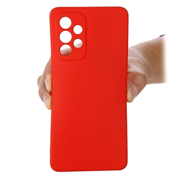 Samsung Galaxy A33 5G Liquid Silikone Cover med Strop - Rød