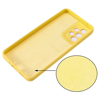 Samsung Galaxy A33 5G Liquid Silikone Cover med Strop - Gul