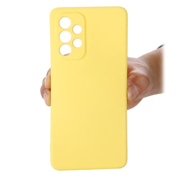 Samsung Galaxy A33 5G Liquid Silikone Cover med Strop - Gul