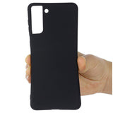 Samsung Galaxy S21 5G Liquid Silikone Cover med Strop - Sort