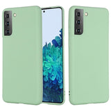Samsung Galaxy S21 5G Liquid Silikone Cover med Strop - Grøn