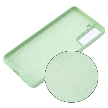 Samsung Galaxy S21 5G Liquid Silikone Cover med Strop - Grøn