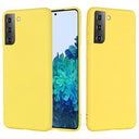 Samsung Galaxy S21 5G Liquid Silikone Cover med Strop - Gul