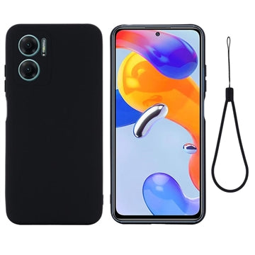 Xiaomi Redmi 10 5G/Note 11E Liquid Silikone Cover - Sort