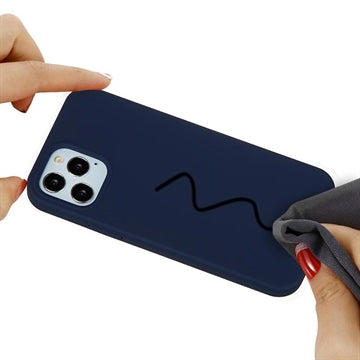 iPhone 12 Pro Max Liquid Silicone Cover - Navy Blå