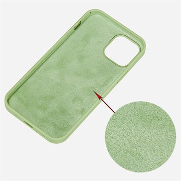 iPhone 12 Pro Max Liquid Silicone Cover - Lysegrøn