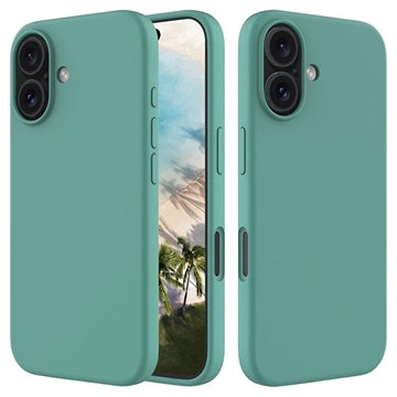 iPhone 16 Liquid Silikone Cover - Mørkegrøn
