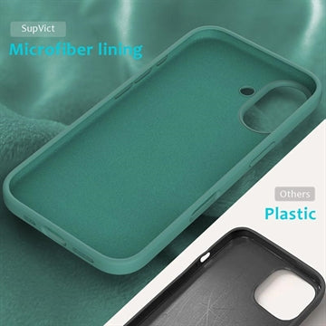 iPhone 16 Liquid Silikone Cover - Mørkegrøn