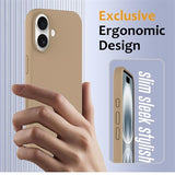 iPhone 16 Plus Liquid Silikone Cover - MagSafe Kompatibel - Ørken guld