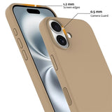 iPhone 16 Plus Liquid Silikone Cover - MagSafe Kompatibel - Ørken guld