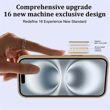 iPhone 16 Plus Liquid Silikone Cover - MagSafe Kompatibel - Ørken guld
