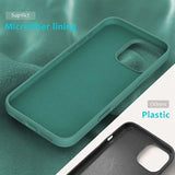 iPhone 16 Pro Max Liquid Silikone Cover med Strop - Mørkegrøn
