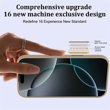 iPhone 16 Pro Max Liquid Silikone Cover - MagSafe Kompatibel - Ørken guld