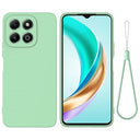 Honor X6c Flydende silikone cover med håndrem - grøn