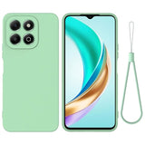 Honor X6c Flydende silikone cover med håndrem - grøn