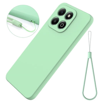 Honor X6c Flydende silikone cover med håndrem - grøn