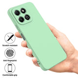 Honor X6c Flydende silikone cover med håndrem - grøn