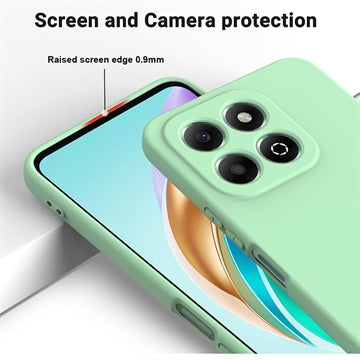 Honor X6c Flydende silikone cover med håndrem - grøn