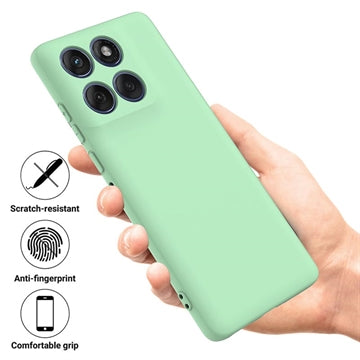 Motorola Edge 70 Flydende silikone cover med håndrem - grøn
