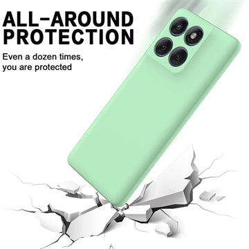 Motorola Edge 70 Flydende silikone cover med håndrem - grøn