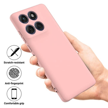 Motorola Edge 70 Flydende silikone cover med håndrem - Pink