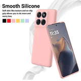 Motorola Edge 70 Flydende silikone cover med håndrem - Pink