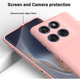 Motorola Edge 70 Flydende silikone cover med håndrem - Pink