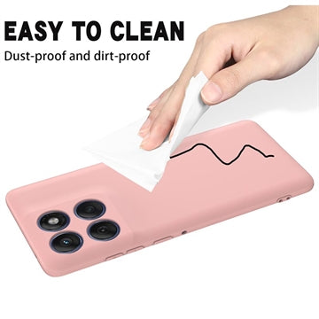 Motorola Edge 70 Flydende silikone cover med håndrem - Pink