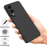 Samsung Galaxy S25 Edge Flydende silikone cover med håndrem - sort