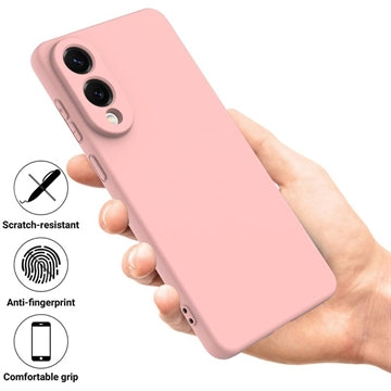 Samsung Galaxy S25 Edge Flydende silikone cover med håndrem - Pink