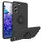 Samsung Galaxy S21 FE 5G Liquid Silikone Cover med Ring Holder - Sort