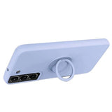 Samsung Galaxy S22 5G Liquid Silikone Cover med Ring Holder - Lilla