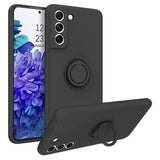 Samsung Galaxy S22+ 5G Liquid Silikone Cover med Ring Holder - Sort