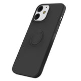 iPhone 13 Mini Liquid Silikone Cover med Ring Holder - Sort