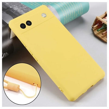 Google Pixel 6a Liquid Silikone Cover - Gul
