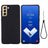 Samsung Galaxy S21 FE 5G Liquid Silikone Cover med Strop - Sort