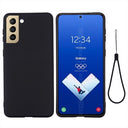 Samsung Galaxy S21 FE 5G Liquid Silikone Cover med Strop - Sort