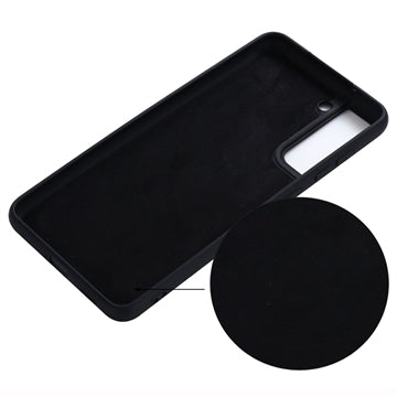 Samsung Galaxy S21 FE 5G Liquid Silikone Cover med Strop - Sort