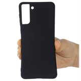 Samsung Galaxy S21 FE 5G Liquid Silikone Cover med Strop - Sort