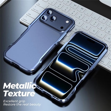 iPhone 17 Pro Luphie Safe Lock Metalkofanger - Mørkeblå