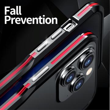 Luphie Safe Lock iPhone 15 Pro Max Metal Bumper - Sort