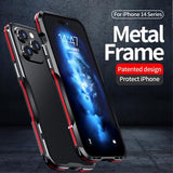 Luphie Safe Lock iPhone 15 Pro Metal Bumper - Sort