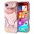 iPhone Air luksus marmor hybrid cover - Lilla / Guld