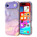 iPhone Air luksus marmor hybrid cover - Lilla / Pink
