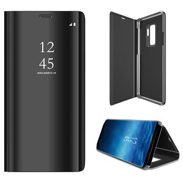 Luksus Mirror View Samsung Galaxy S9+ Flip Cover - Sort